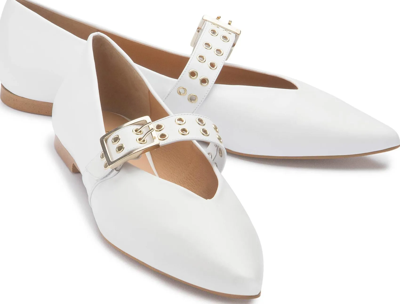 Ballerinas|Horsch Schuhe Ballerina in Übergrößen Weiß