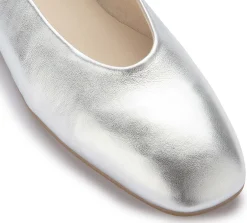 Ballerinas|Gabor Ballerina in Übergrößen Silber