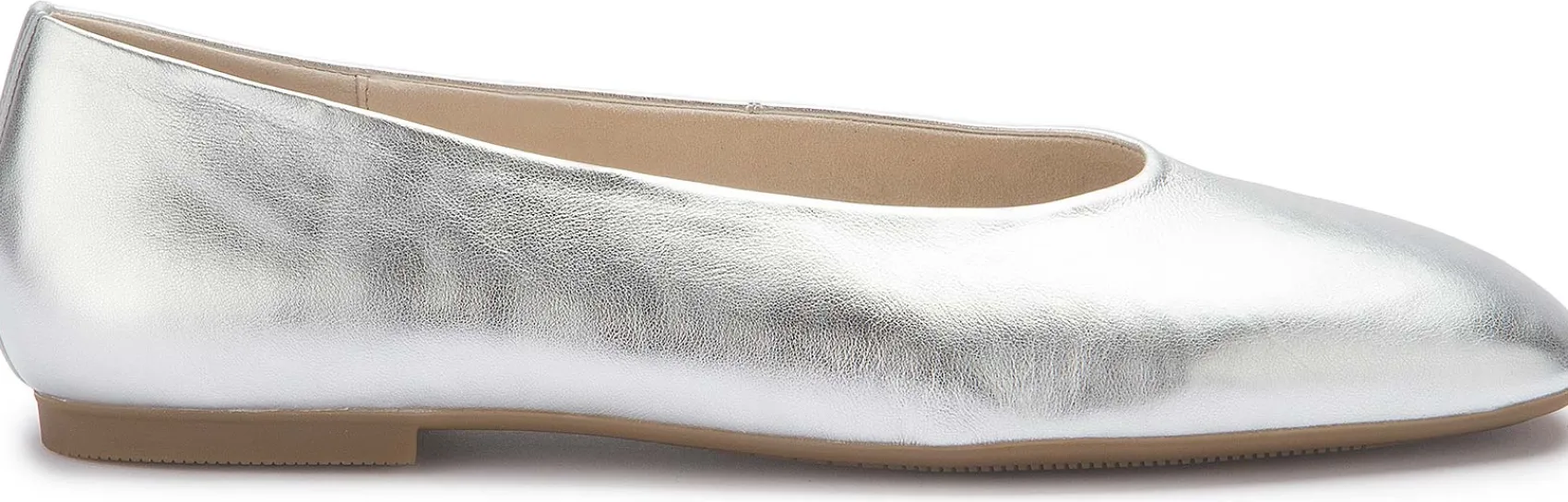 Ballerinas|Gabor Ballerina in Übergrößen Silber