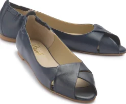 Ballerinas|Horsch Schuhe Ballerina in Übergrößen Blau