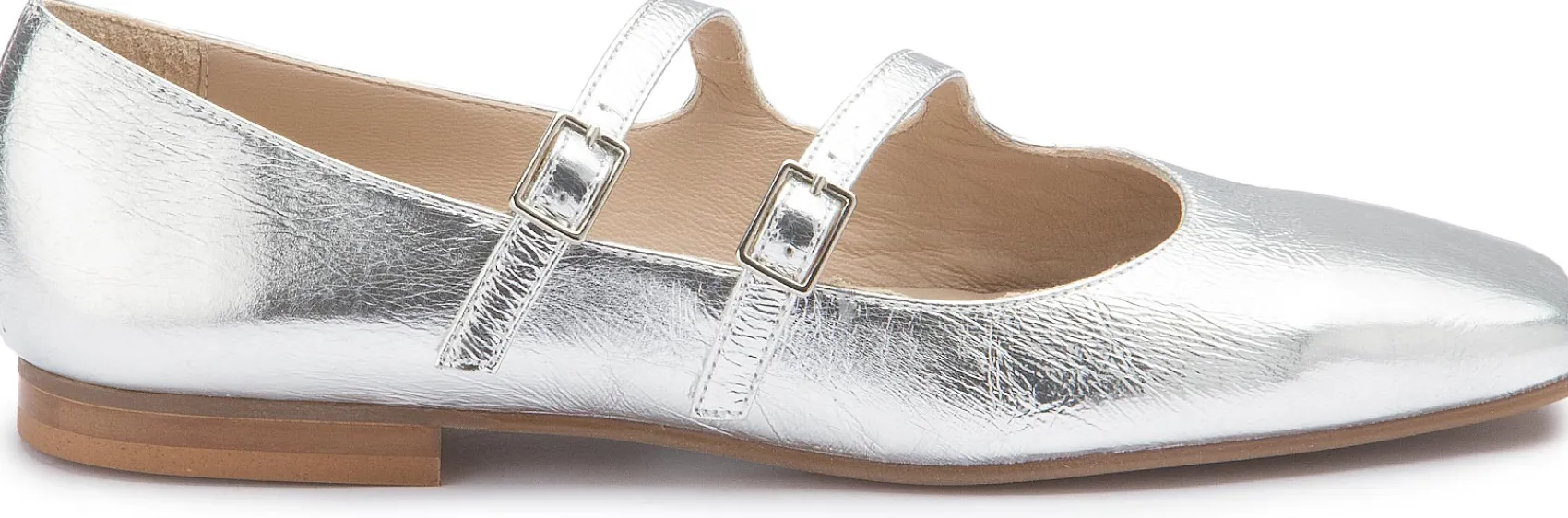 Ballerinas|Horsch Schuhe Ballerina in Übergrößen Silber