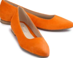 Ballerinas|Horsch Schuhe Ballerina in Übergrößen Orange