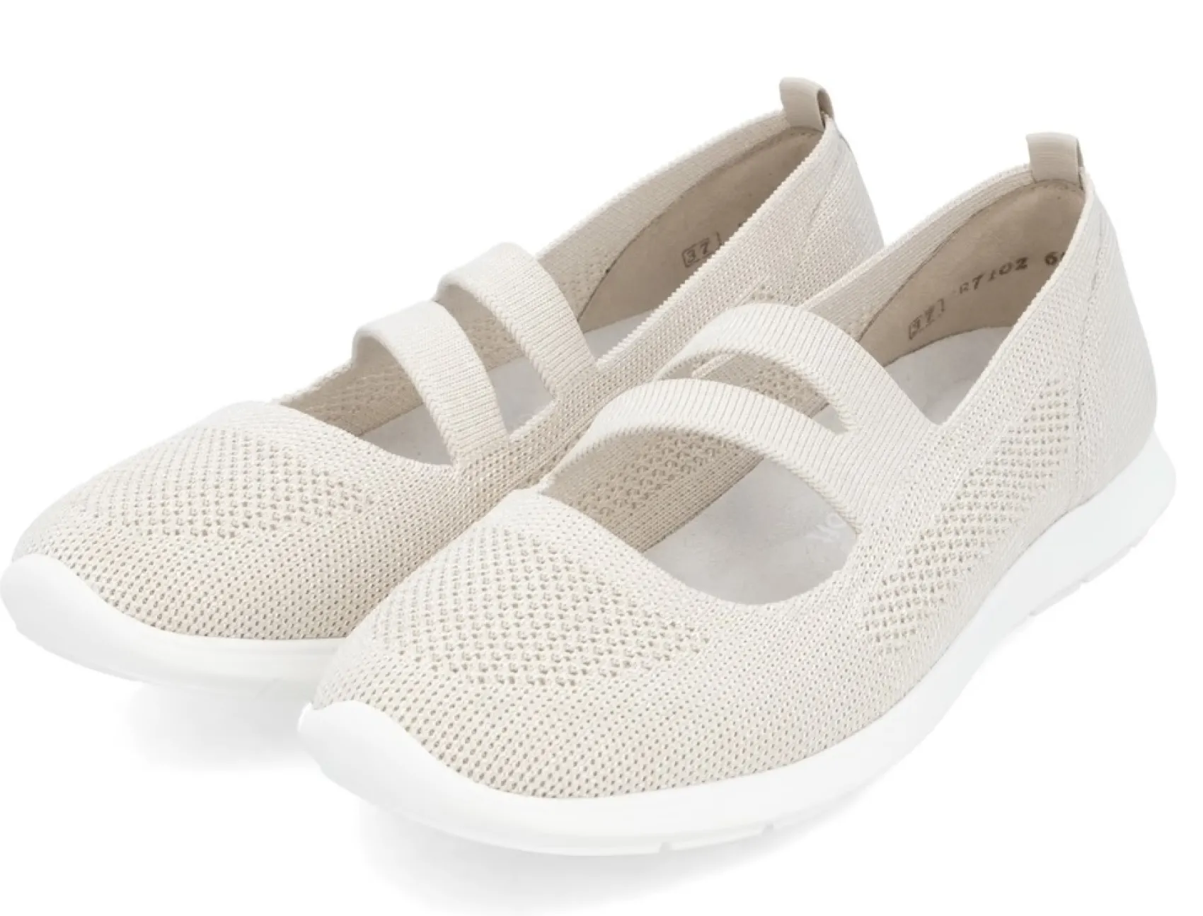 Ballerinas|Remonte Ballerina in Übergrößen Beige