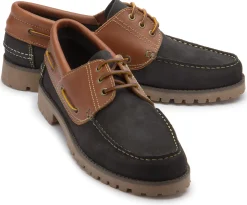 Schnürschuhe|Bootsschuhe|Horsch Schuhe Bootsschuh in Übergrößen Blau