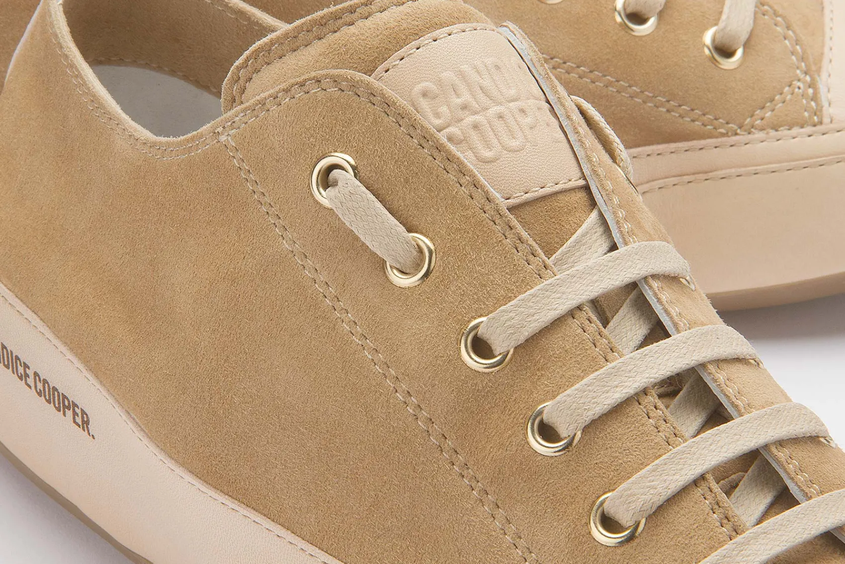 Sneaker|Schnürschuhe|Candice Cooper Sneaker in Übergrößen Beige