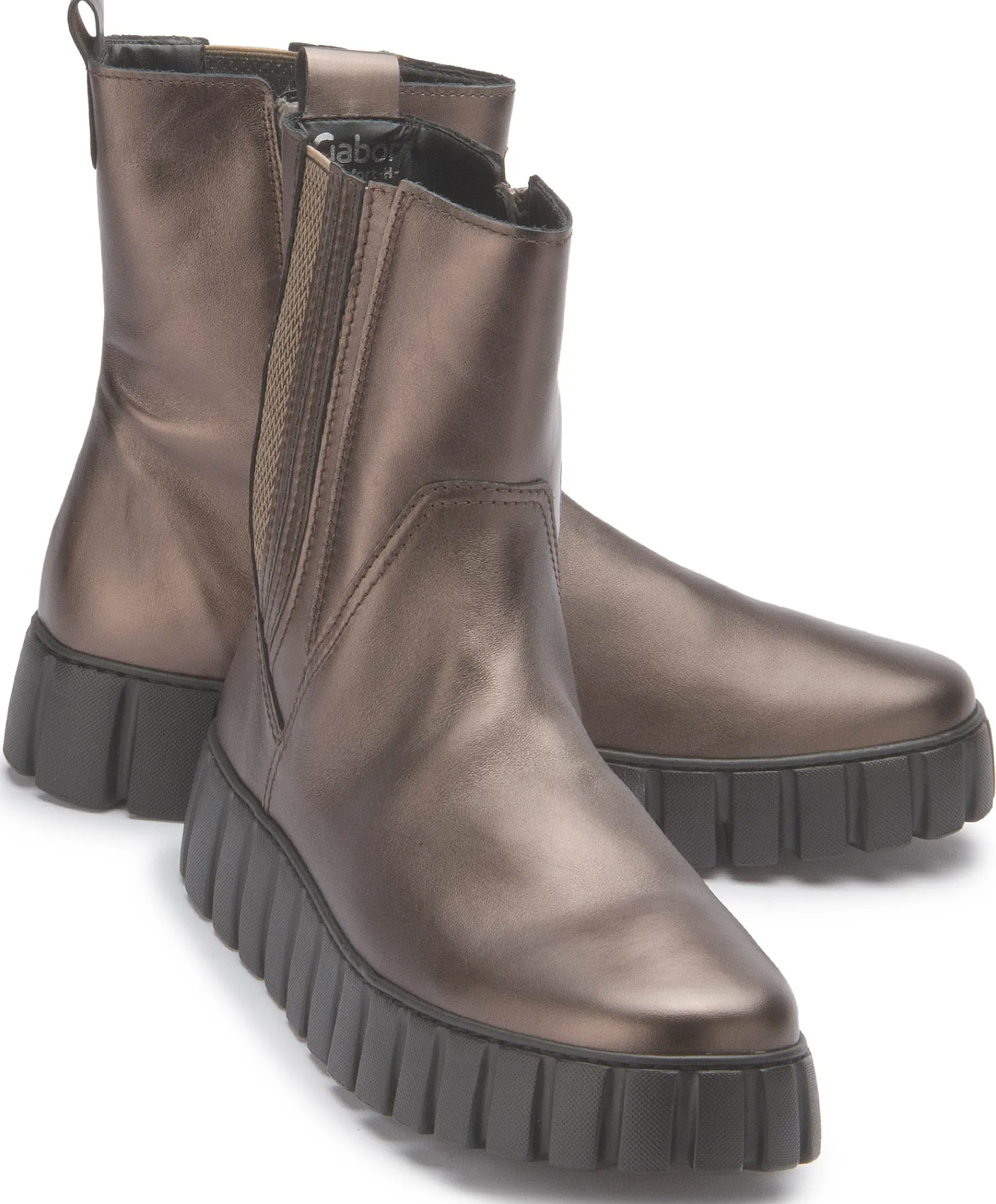 Stiefeletten|Gabor Chelsea Boot in Übergrößen Bronze