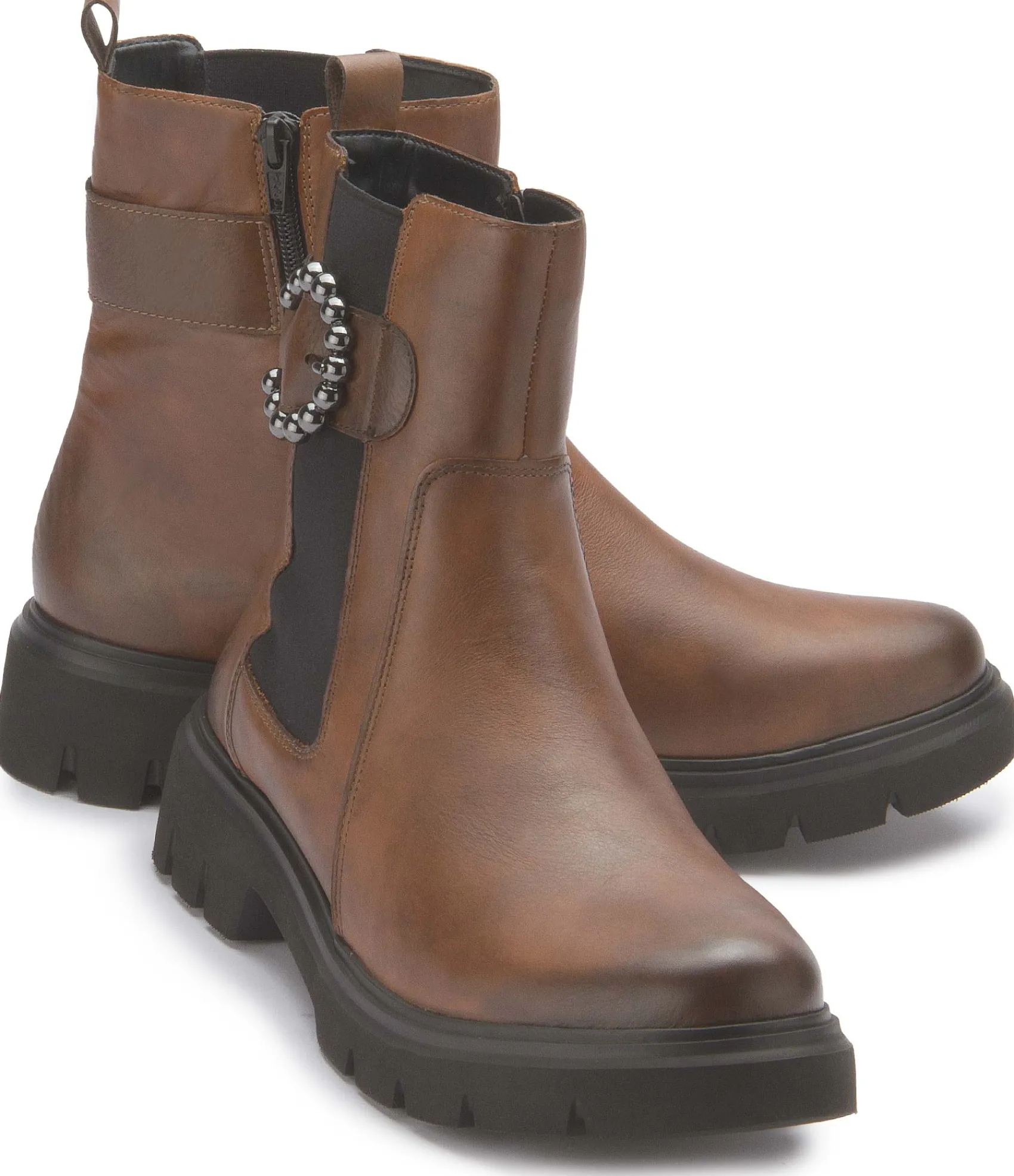 Stiefeletten|Remonte Chelsea Boot in Übergrößen Braun