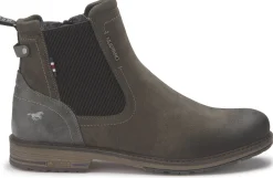 Stiefeletten|Mustang Herren Chelsea Boot in Übergrößen Grau