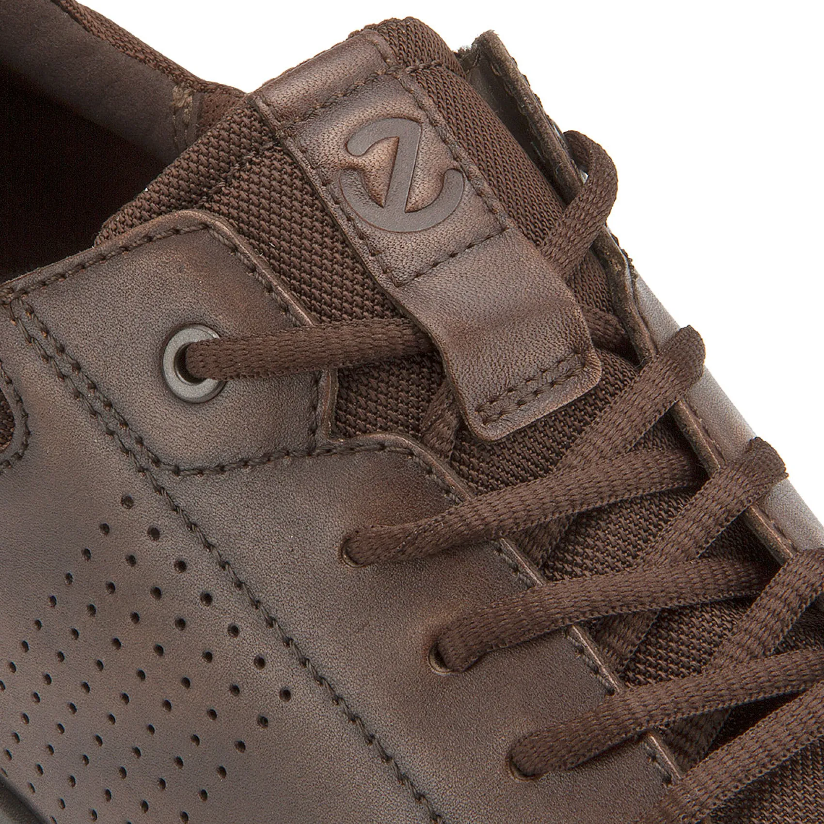 Schnürschuhe|Ecco Sneaker in Übergrößen Braun