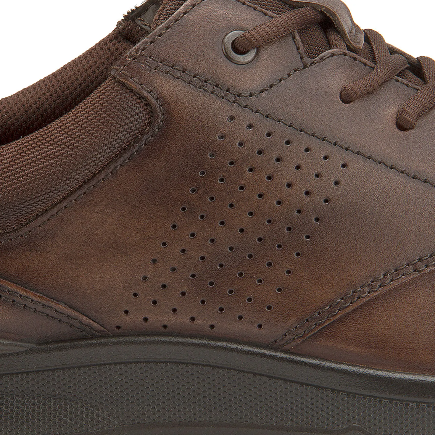Schnürschuhe|Ecco Sneaker in Übergrößen Braun