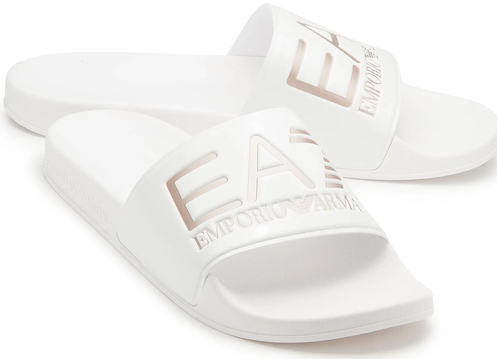 Sandalen|Pantoletten|Armani Damen Emporio Armani Sandale in Übergrößen Weiß