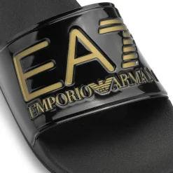 Sandalen|Pantoletten|Armani Damen Emporio Armani Sandale in Übergrößen Schwarz