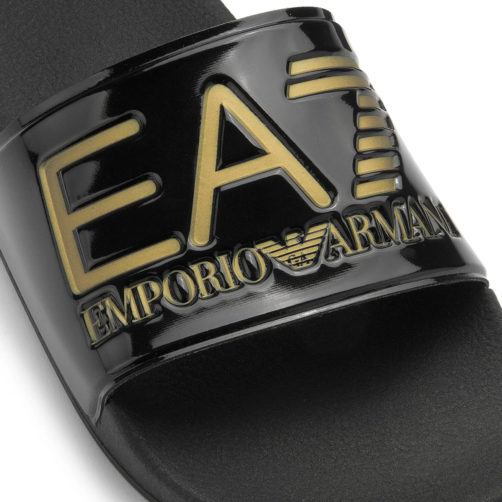 Sandalen|Pantoletten|Armani Damen Emporio Armani Sandale in Übergrößen Schwarz