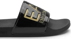 Sandalen|Pantoletten|Armani Damen Emporio Armani Sandale in Übergrößen Schwarz