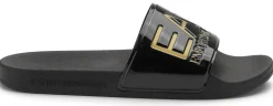 Sandalen|Pantoletten|Armani Damen Emporio Armani Sandale in Übergrößen Schwarz