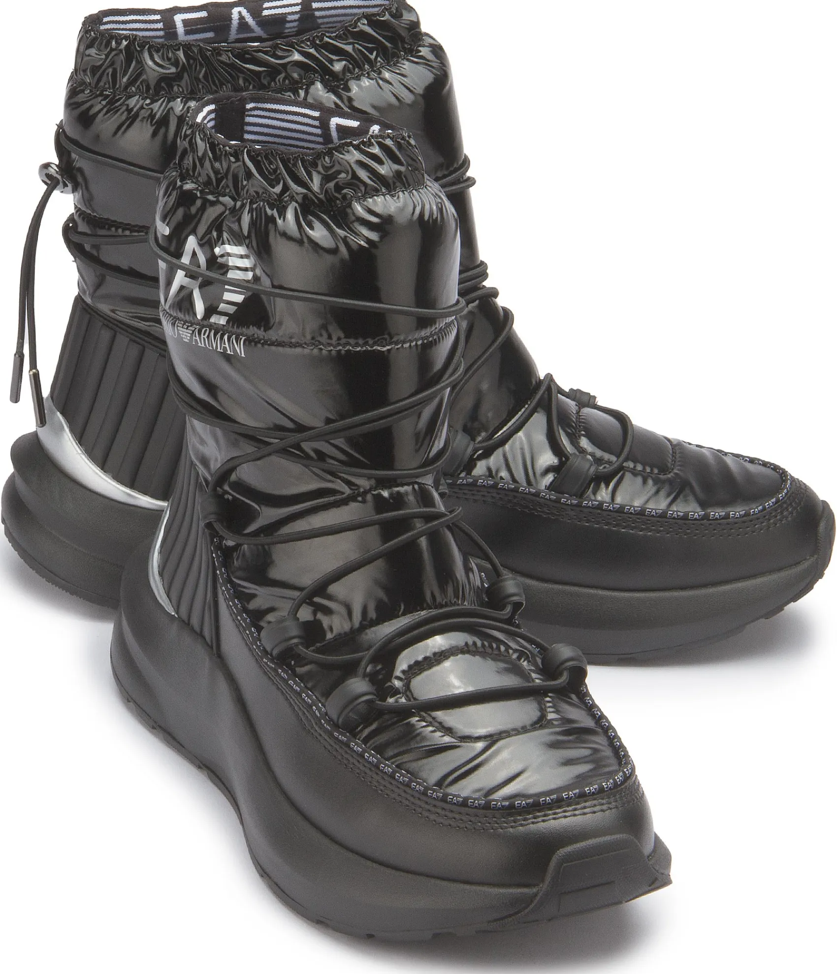 Stiefeletten|Boots|Armani Damen Emporio Armani Schneestiefel in Übergrößen Schwarz