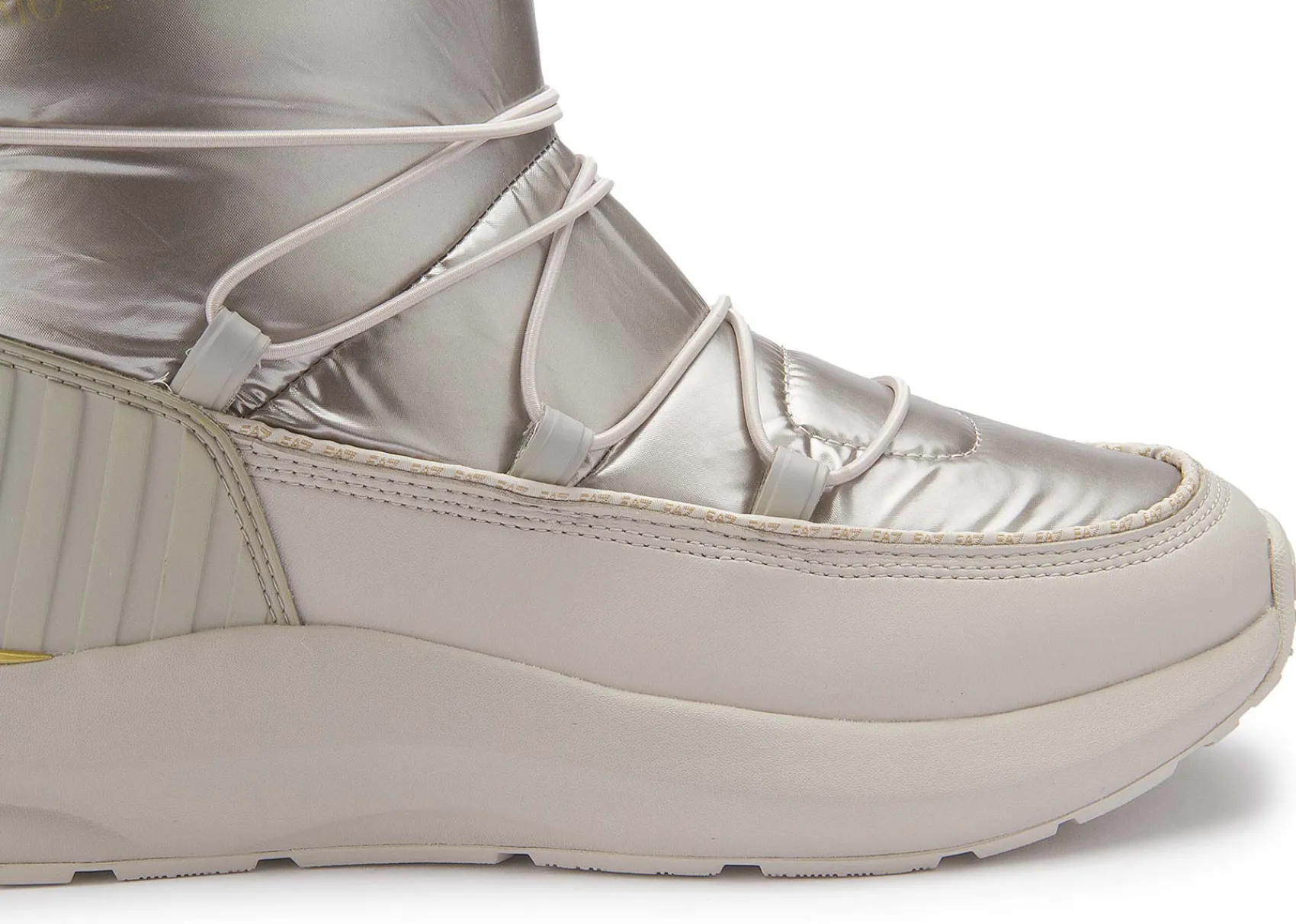 Stiefeletten|Boots|Armani Damen Emporio Armani Schneestiefel in Übergrößen Silber