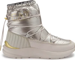 Stiefeletten|Boots|Armani Damen Emporio Armani Schneestiefel in Übergrößen Silber