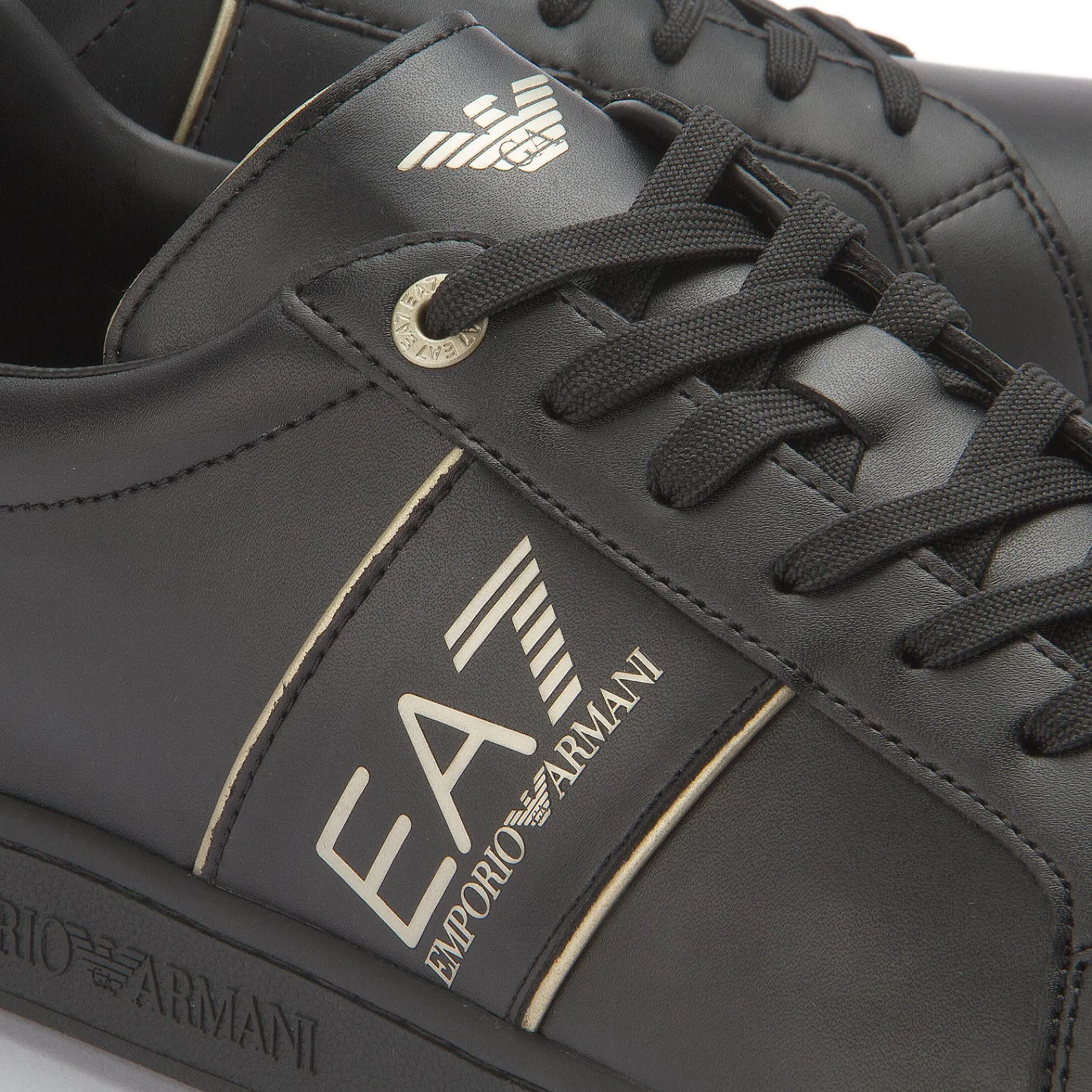 Schnürschuhe|Sneaker|Armani Emporio Sneaker in Übergrößen Schwarz