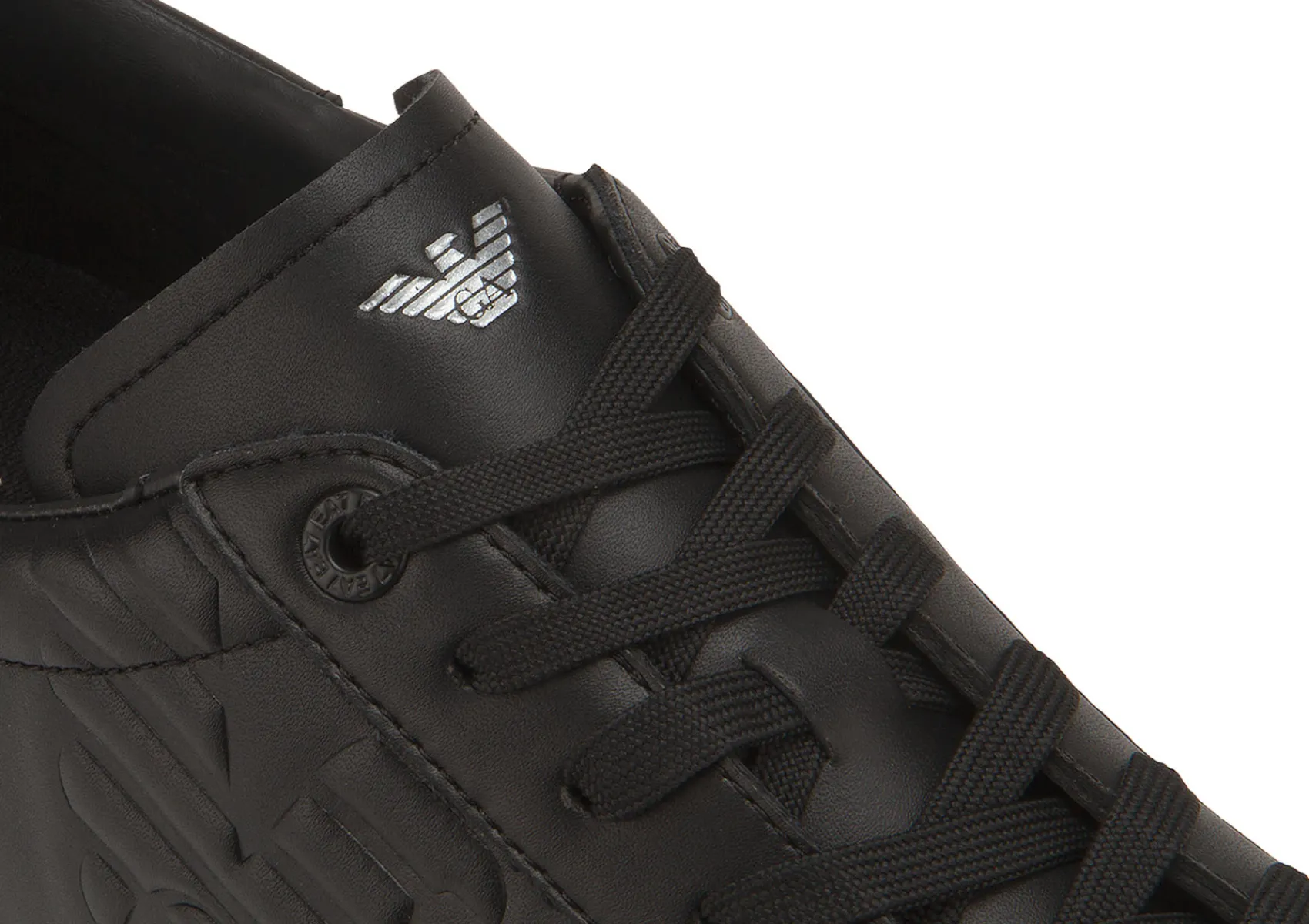 Sneaker|Schnürschuhe|Armani Emporio Sneaker in Übergrößen Schwarz