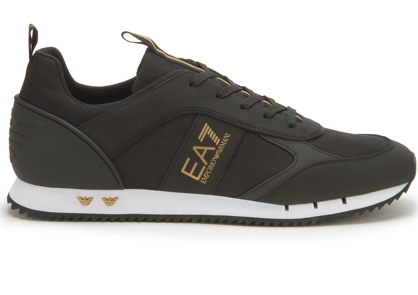 Sneaker|Schnürschuhe|Armani Emporio Sneaker in Übergrößen Schwarz