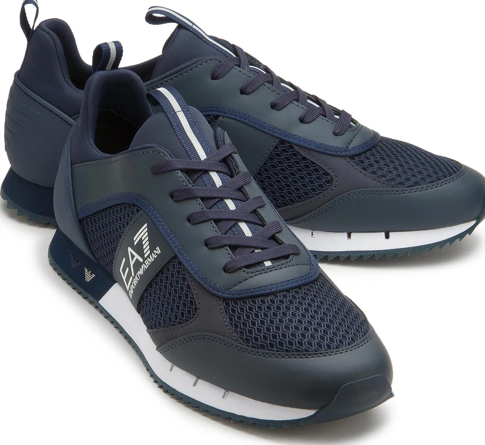 Sneaker|Schnürschuhe|Armani Emporio Sneaker in Übergrößen Blau