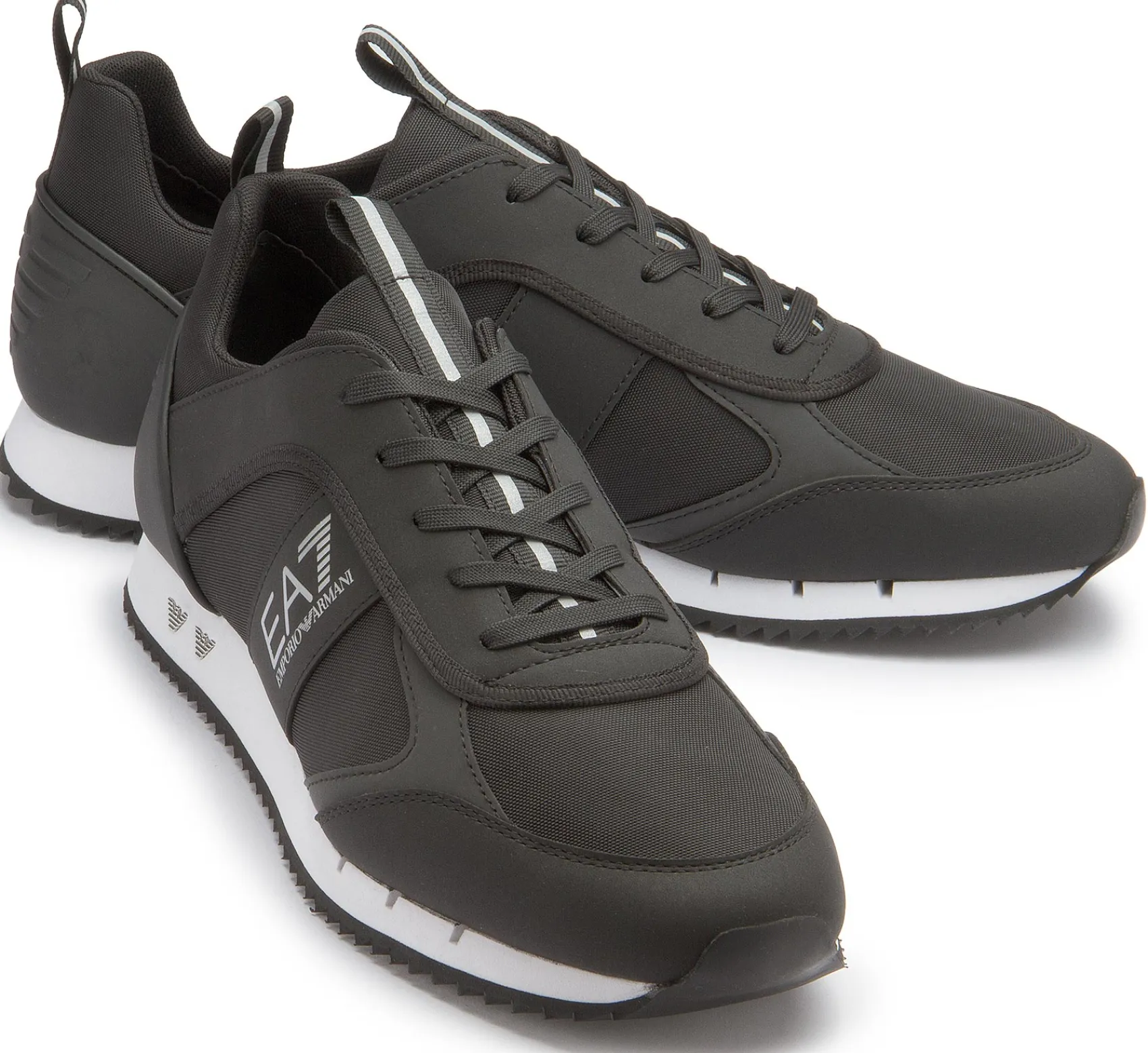 Sneaker|Schnürschuhe|Armani Emporio Sneaker in Übergrößen Schwarz