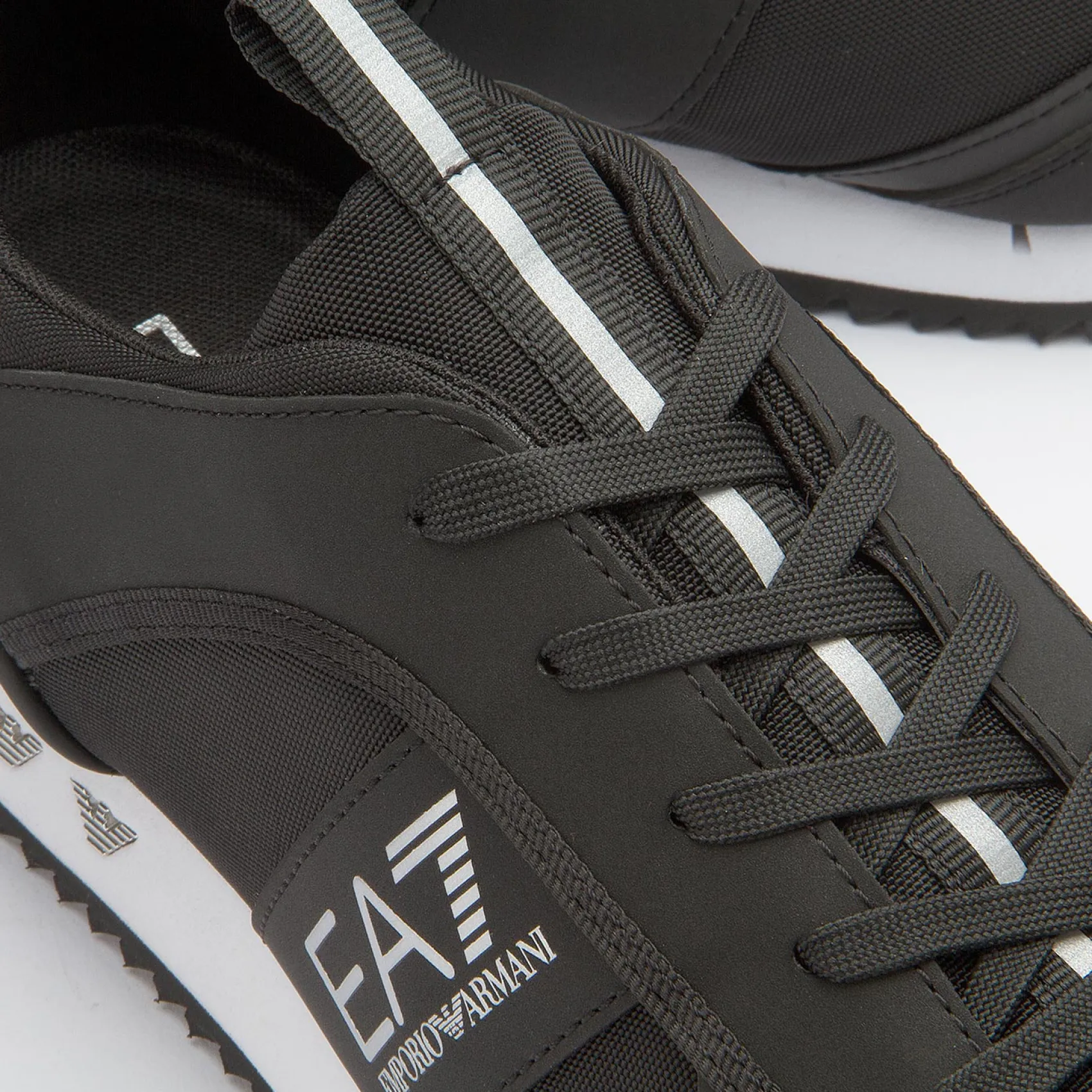 Sneaker|Schnürschuhe|Armani Emporio Sneaker in Übergrößen Schwarz