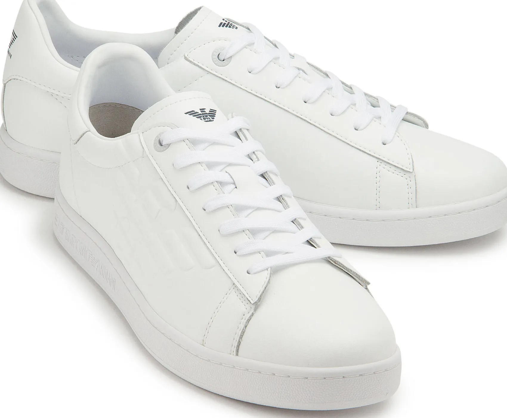 Sneaker|Schnürschuhe|Armani Emporio Sneaker in Übergrößen Weiß