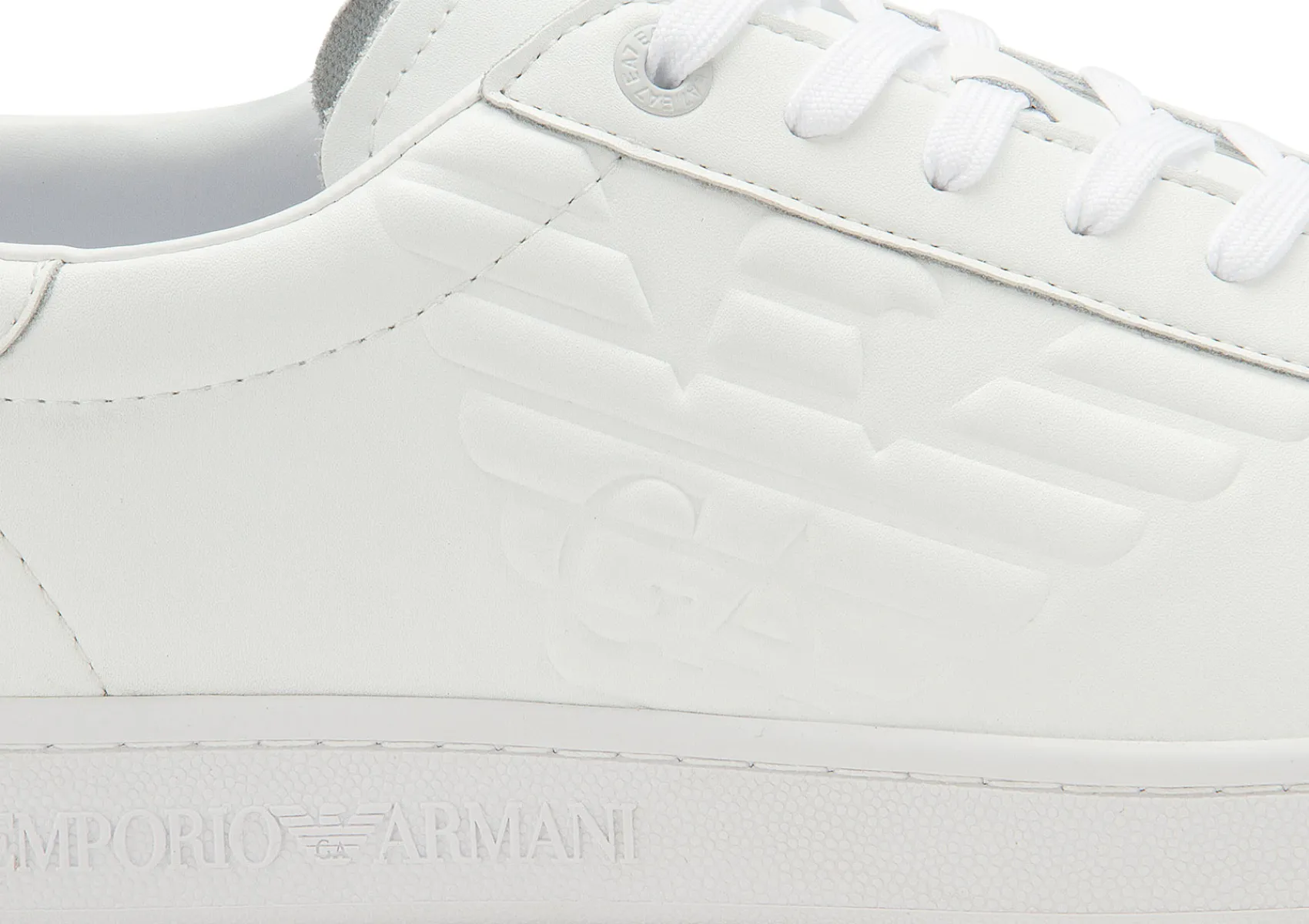 Sneaker|Schnürschuhe|Armani Emporio Sneaker in Übergrößen Weiß