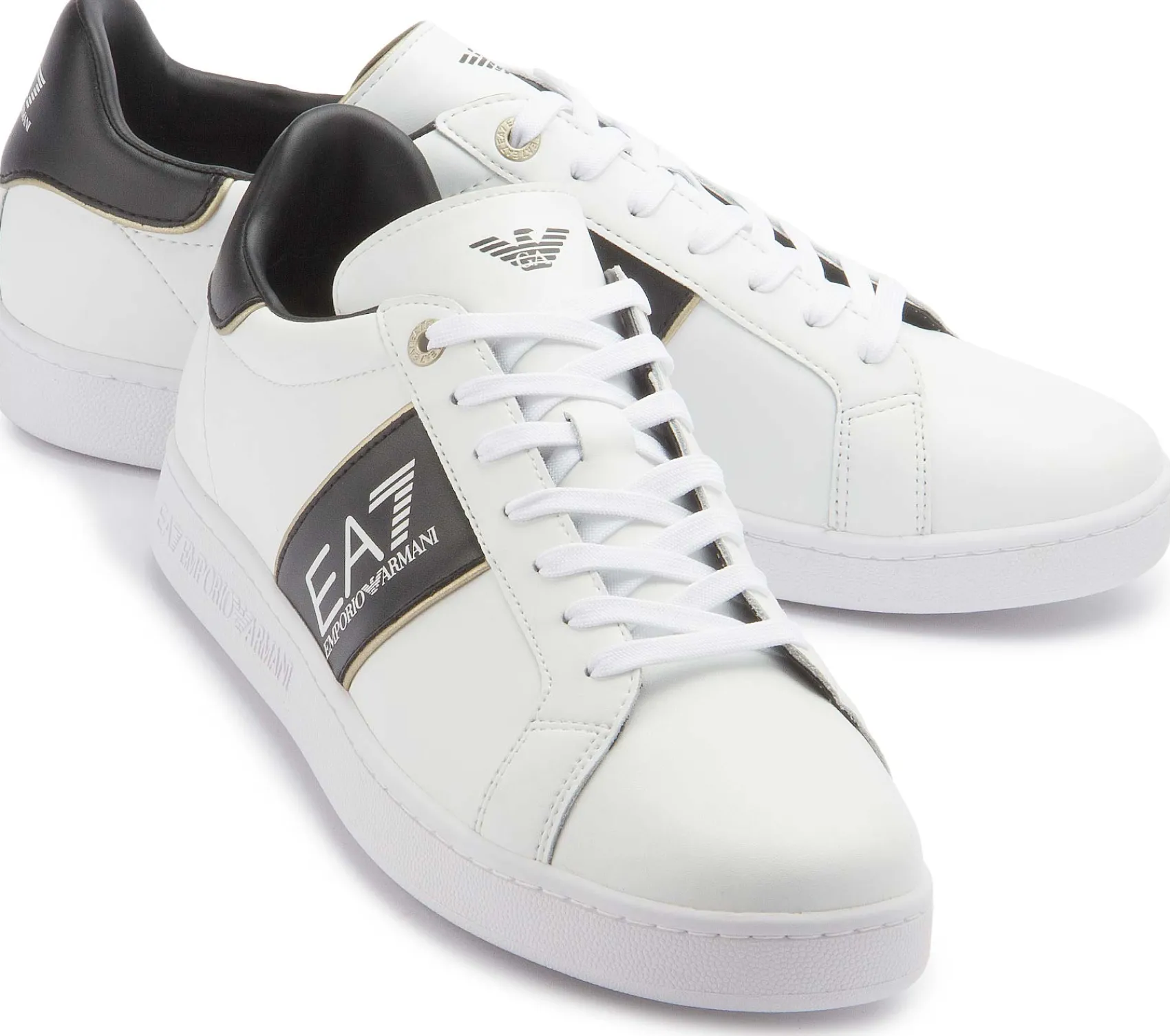 Sneaker|Schnürschuhe|Armani Emporio Sneaker in Übergrößen Weiß