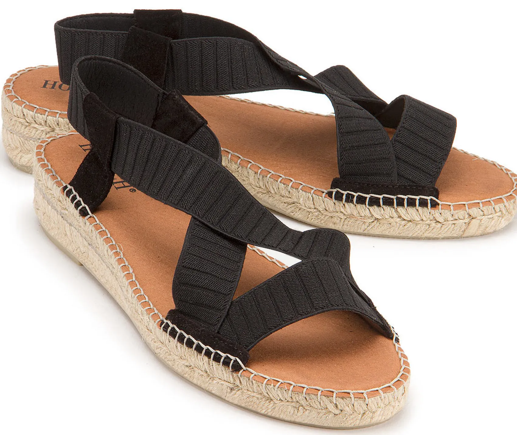 Espadrilles|Sandalen|Horsch Schuhe Espadrilles in Übergrößen Schwarz