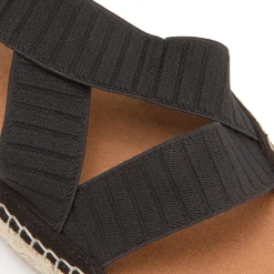 Espadrilles|Sandalen|Horsch Schuhe Espadrilles in Übergrößen Schwarz