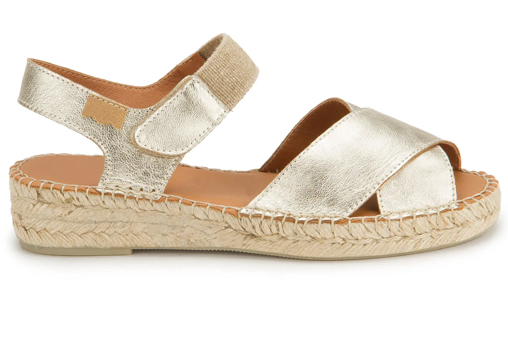 Espadrilles|Sandalen|Horsch Schuhe Espadrilles in Übergrößen Gold