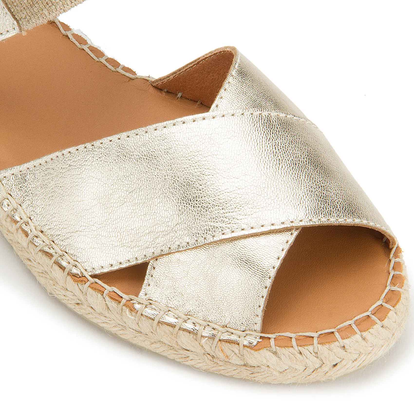 Espadrilles|Sandalen|Horsch Schuhe Espadrilles in Übergrößen Gold
