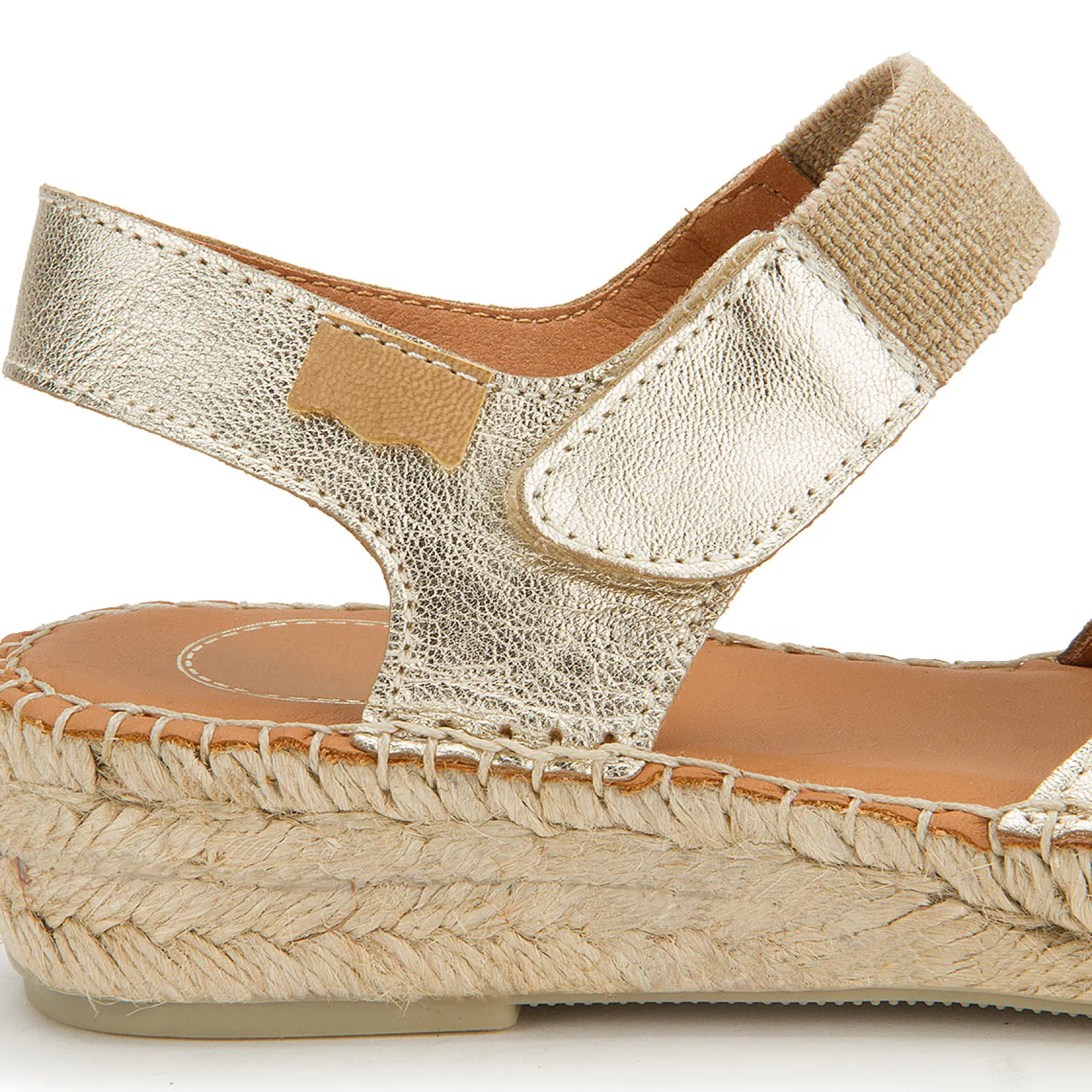 Espadrilles|Sandalen|Horsch Schuhe Espadrilles in Übergrößen Gold