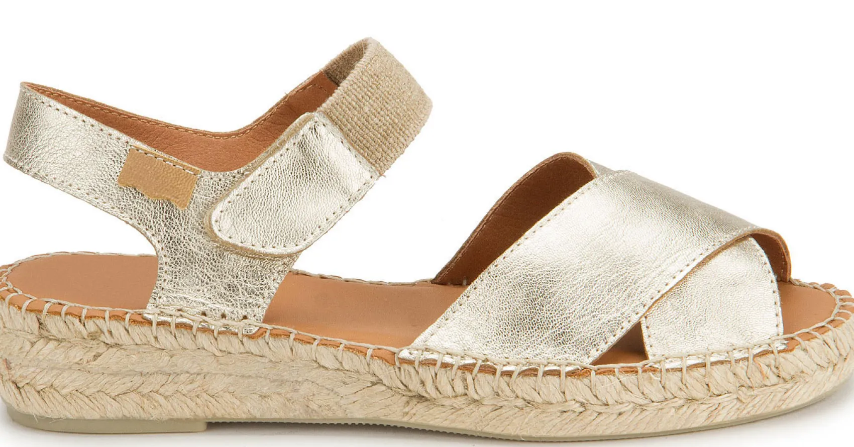 Espadrilles|Sandalen|Horsch Schuhe Espadrilles in Übergrößen Gold