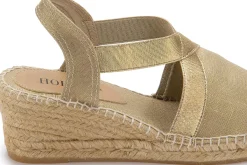 Espadrilles|Sandalen|Horsch Schuhe Espadrilles in Übergrößen Gold