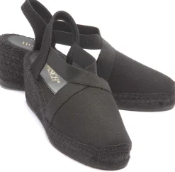 Espadrilles|Sandalen|Horsch Schuhe Espadrilles in Übergrößen Schwarz