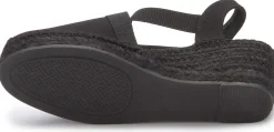Espadrilles|Sandalen|Horsch Schuhe Espadrilles in Übergrößen Schwarz