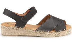Espadrilles|Sandalen|Horsch Schuhe Espadrilles in Übergrößen Schwarz