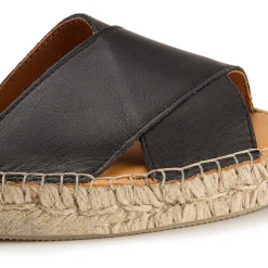 Espadrilles|Sandalen|Horsch Schuhe Espadrilles in Übergrößen Schwarz