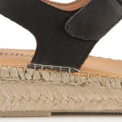 Espadrilles|Sandalen|Horsch Schuhe Espadrilles in Übergrößen Schwarz