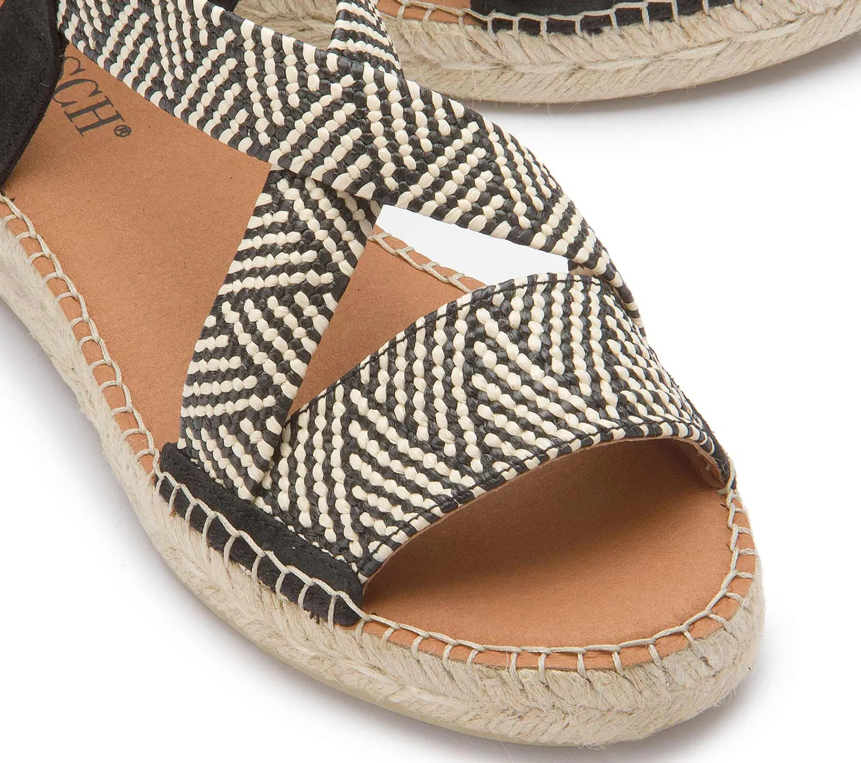 Espadrilles|Sandalen|Horsch Schuhe Espadrilles in Übergrößen Schwarz