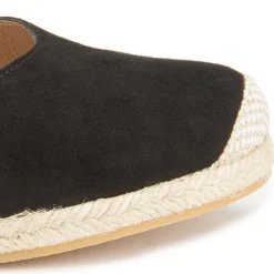 Espadrilles|Sandalen|Horsch Schuhe Espadrilles in Übergrößen Schwarz