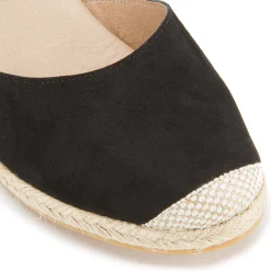 Espadrilles|Sandalen|Horsch Schuhe Espadrilles in Übergrößen Schwarz