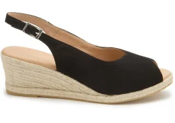 Espadrilles|Sandalen|Horsch Schuhe Espadrilles in Übergrößen Schwarz