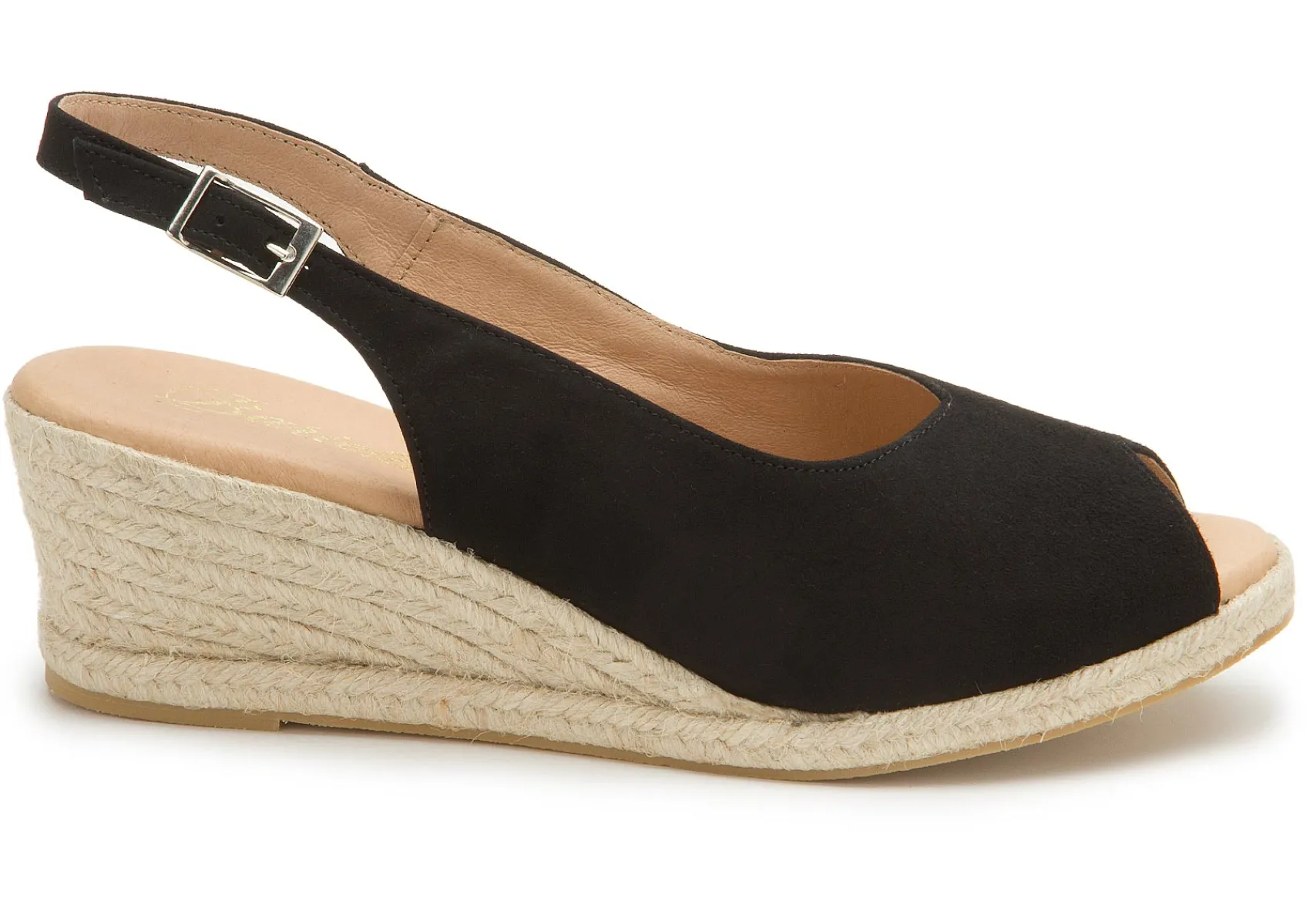 Espadrilles|Sandalen|Horsch Schuhe Espadrilles in Übergrößen Schwarz