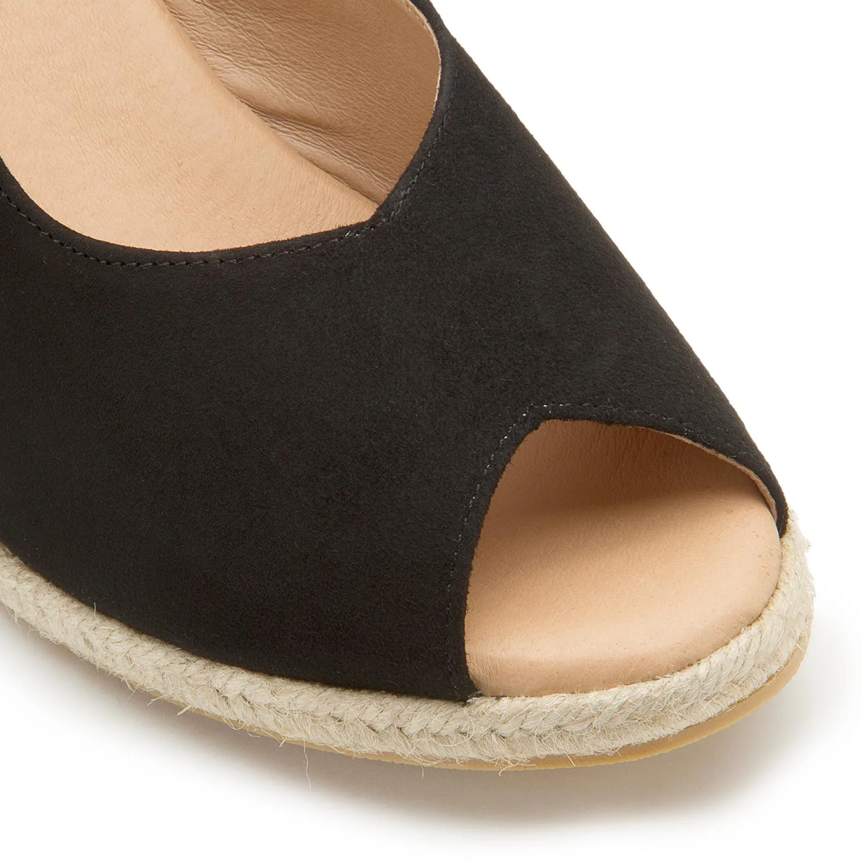 Espadrilles|Sandalen|Horsch Schuhe Espadrilles in Übergrößen Schwarz