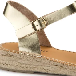 Espadrilles|Sandalen|Horsch Schuhe Espadrilles in Übergrößen Gold